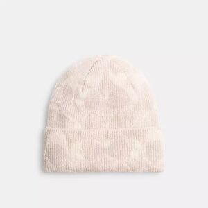 Coach Signature Powder Pink Soft Knit Beanie - Brand New With Tags